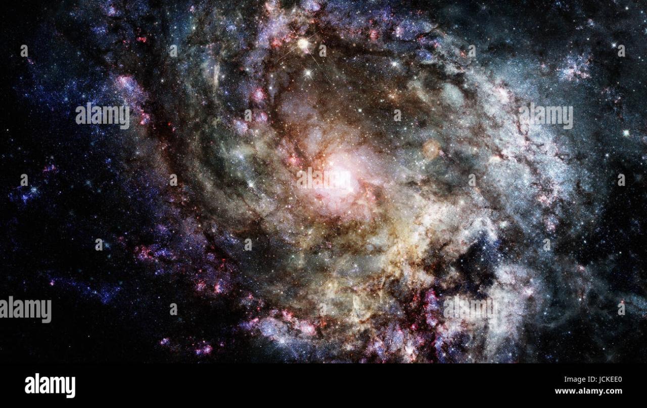 Galaxy and nebula. Elements of this Image Furnished by NASA Stock Photo ...